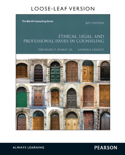 Amazon.com: Ethical, Legal, and Professional Issues in Counseling ...