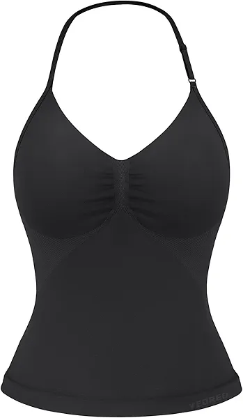YEOREO SoftHue Impact Longline Strappy Top Women's Halter Workout Tank Tops Backless Gym Longline with Adjustable Strap