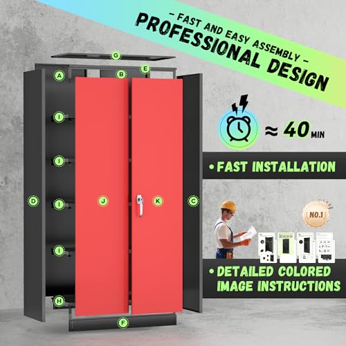 image for INTERGREAT Metal Storage Cabinet, 72