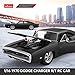 RASTAR RC Cars 1:16 Fast & Furious 1970 Dodge Charger R/T Remote Control Car, Toy Muscle Cars for Boys, Matt Black 2.4G