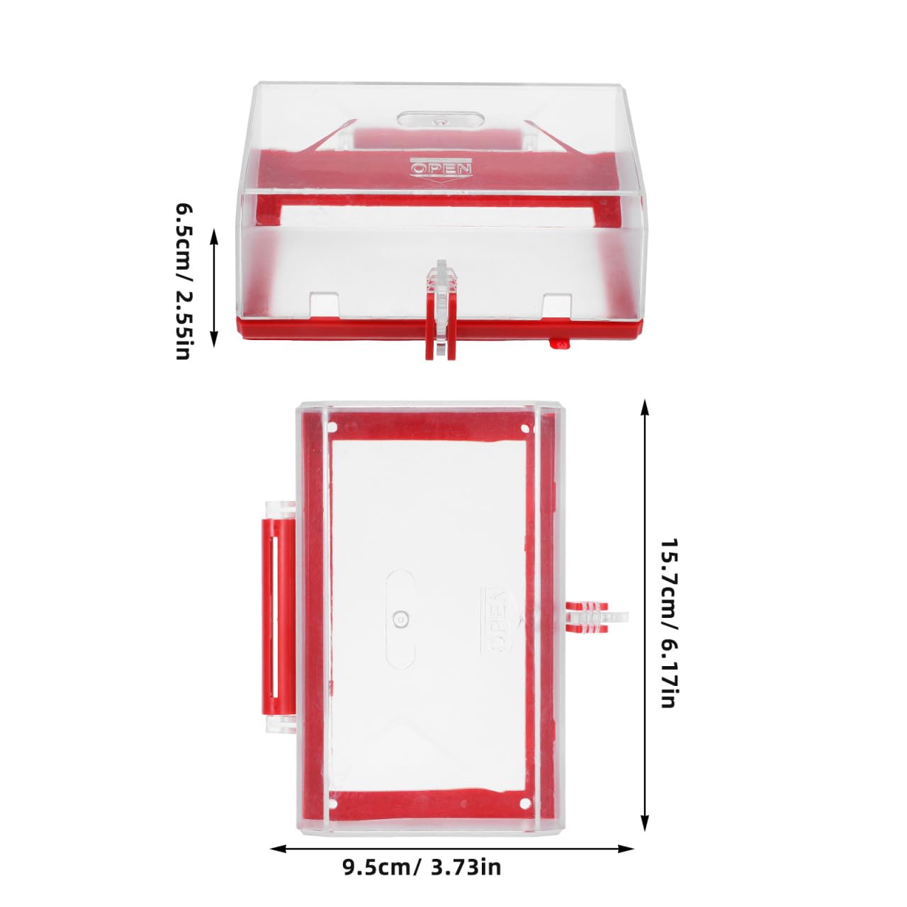 Not-Aus-Tastenabdeckung Transparente Drucktaster-Schutzabdeckung Aus Robustem Kunststoff 6.18X3.74X2.56In Sicherer Schalterabdeckung FüR Elektrische GeräTe Einfache Montage