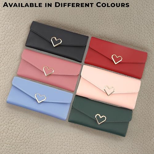 Image of Kraptick Women's Wallet -Stylish and Compact Purse Clutch Wallet for Women, Stylish Card Coin Holder, Debit Card Holder, Money Organizer and Travel Wallet for Women with 13 Slots (Sky Blue)