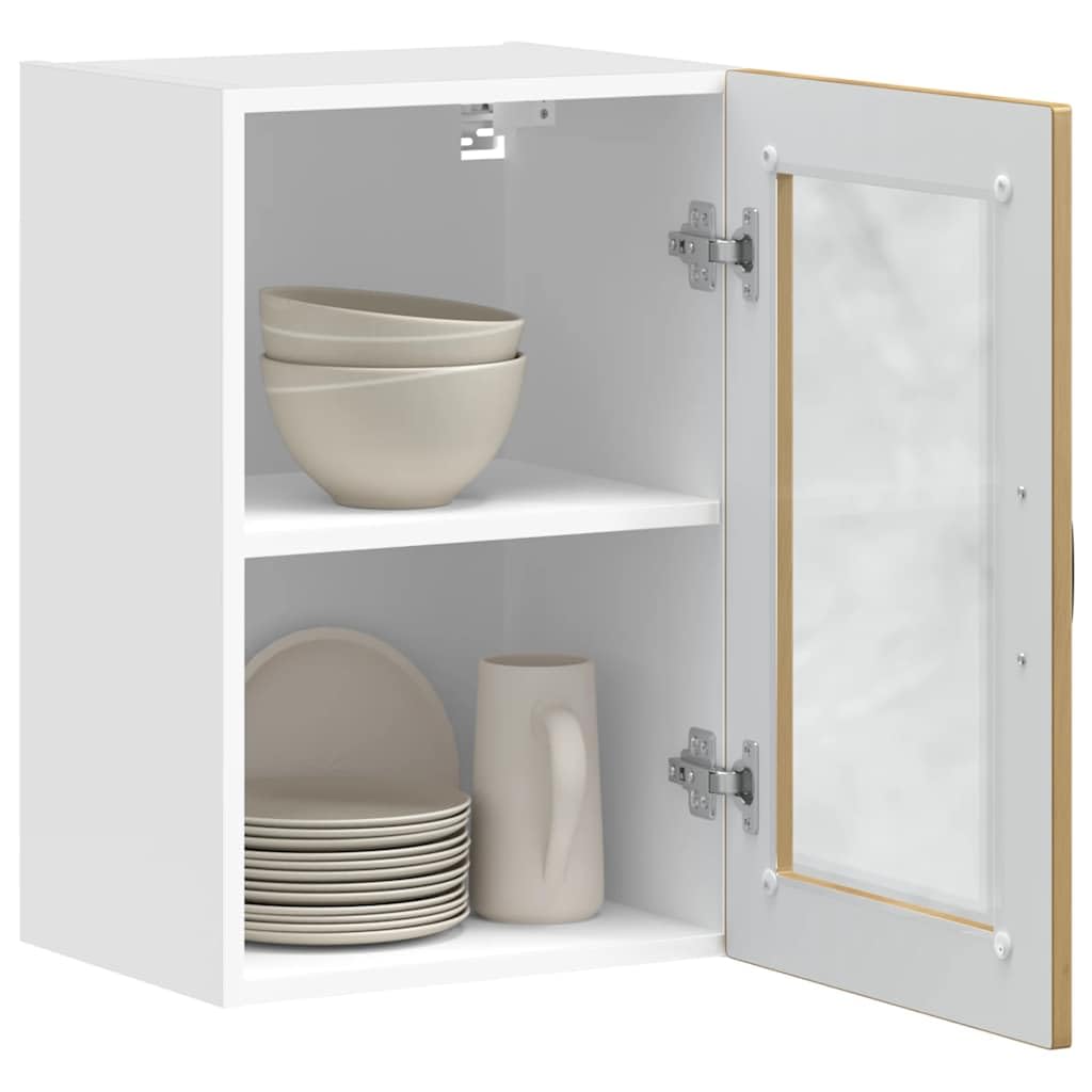 vidaXL Pensile da Cucina con Porta in Vetro Porto Rovere Artigianale, pensile Montato, pensile con Vetro, pensile con Anta