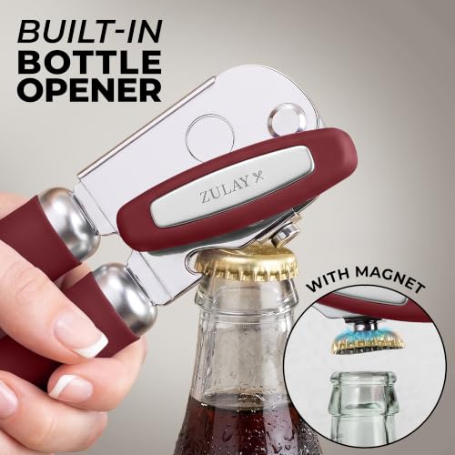 Image of Zulay Kitchen Stainless Steel Swing Open Manual Can Opener Comfortable Grip