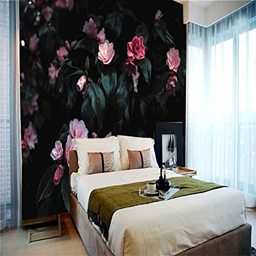 Poster geant mural 3D rose pour agrandir un salon - 5