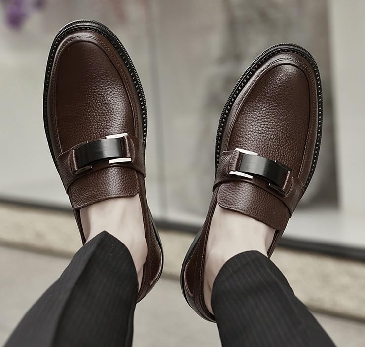 Men's Comfort Oxford Dress Shoes Classic Pointed-Toe Derby Business Casual Formal Leather Shoes3