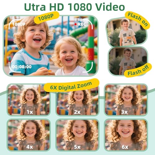 Image of ORGSTA Kids Instant Print Camera for Boys and Girls 1080P HD Toddler Digital Camera with 3 Rolls Print Paper&32G Card, Christmas Birthday Gift Toys for Age 3-16 Kids Portable Travel Digital Camera Toy