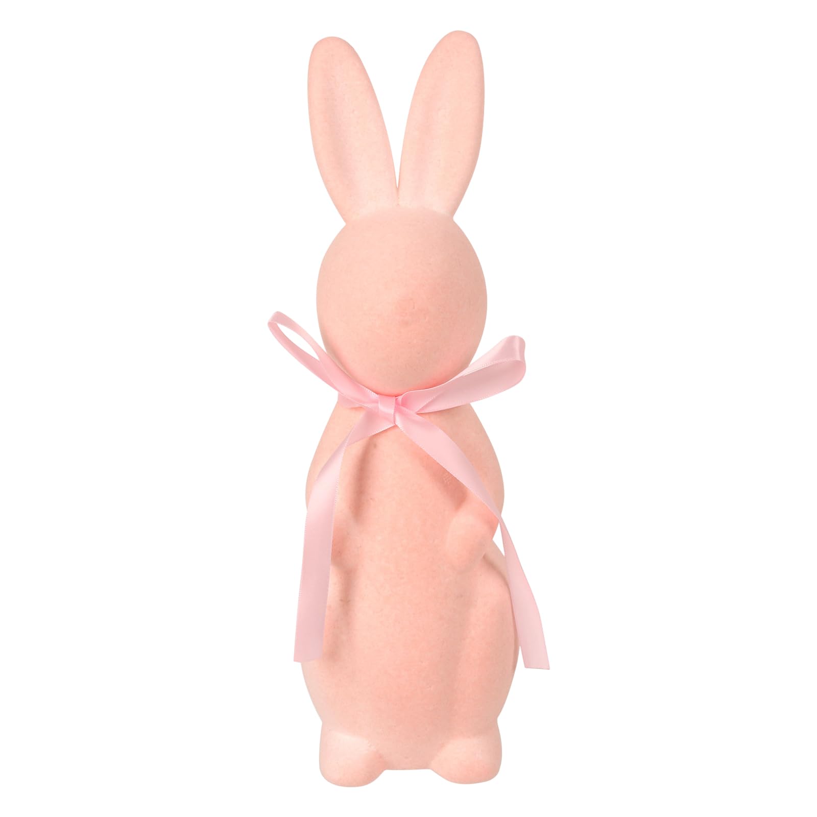 Statuetta pasquale floccata, decorazione da tavolo, regalo di Pasqua, statua di coniglio in schiuma per mensola, soggiorno, scrivania, camera da letto, libreria Roba per La Scuola (C, One Size)
