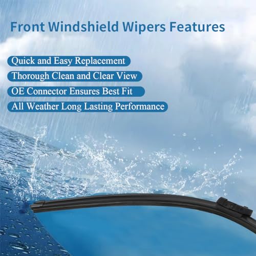 WINNERS Windshield Wiper Blades for 2024-2025 Chevy Trax - Front & Rear Set, OEM Exact Fit, All-Season Rubber with Premium Aerodynamic Design