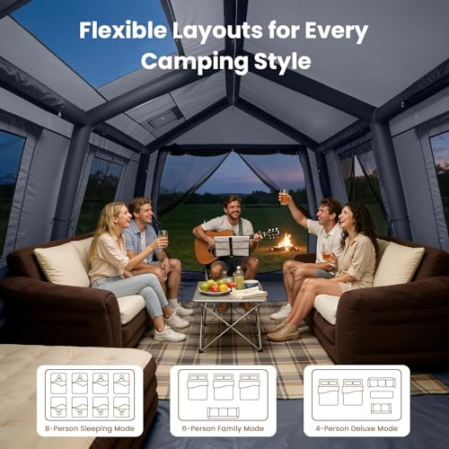 Carpa inflable camping ABORON 8-10 personas 4 estaciones miniatura 5