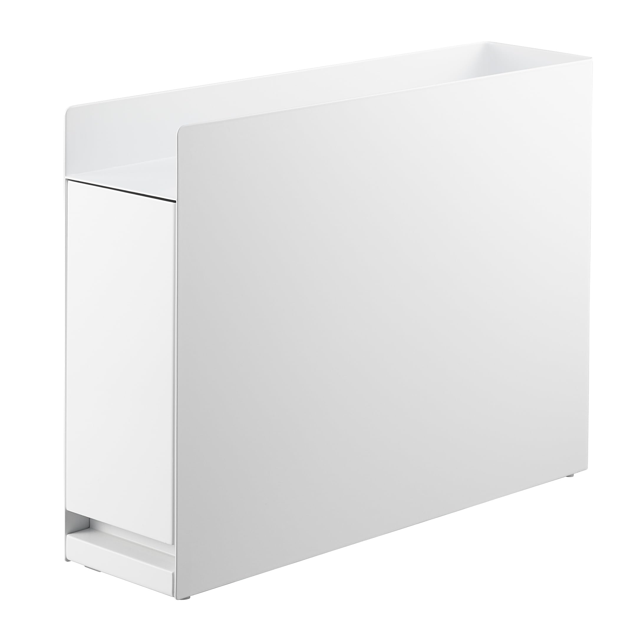 YAMAZAKI 6003 TOWER Sliding Seasoning Rack, white, Steel/Polypropylene, Minimalist, 12.5 x 50～93 x 36.7 cm