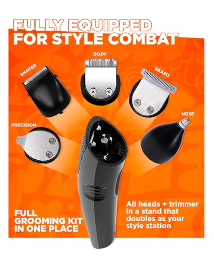 Image of Bombay Shaving Company 12 in 1 Full Body Trimmer for Man | Runs Nonstop for 300 Mins | 5 Attachments | Beard, Body, Nose, Hair | Type C | Gift for men | Rechargeable All In One Men Trimmer | Legend 365
