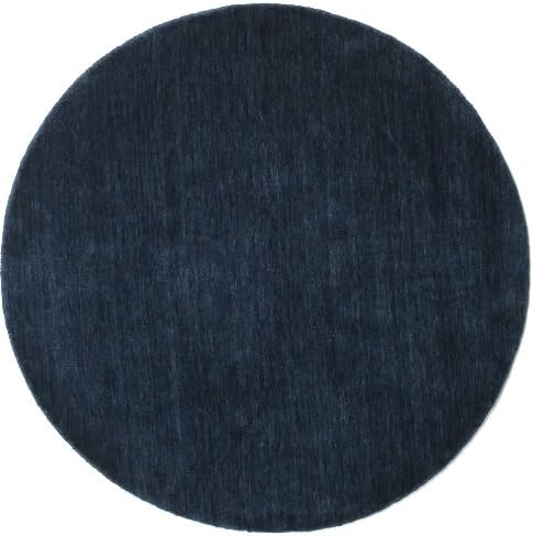 RugVista, Handloom Rug, Short Pile,  4'9 ft ( 150 cm), Round, Wool, Hallway, Bedroom, Kitchen, Living Room, Yellow, Yellow,