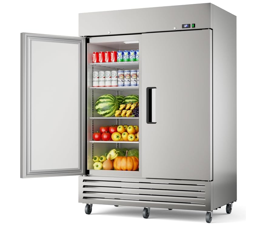 Mojgar 33 Cu Ft Commercial Refrigerator, Stainless Steel Design