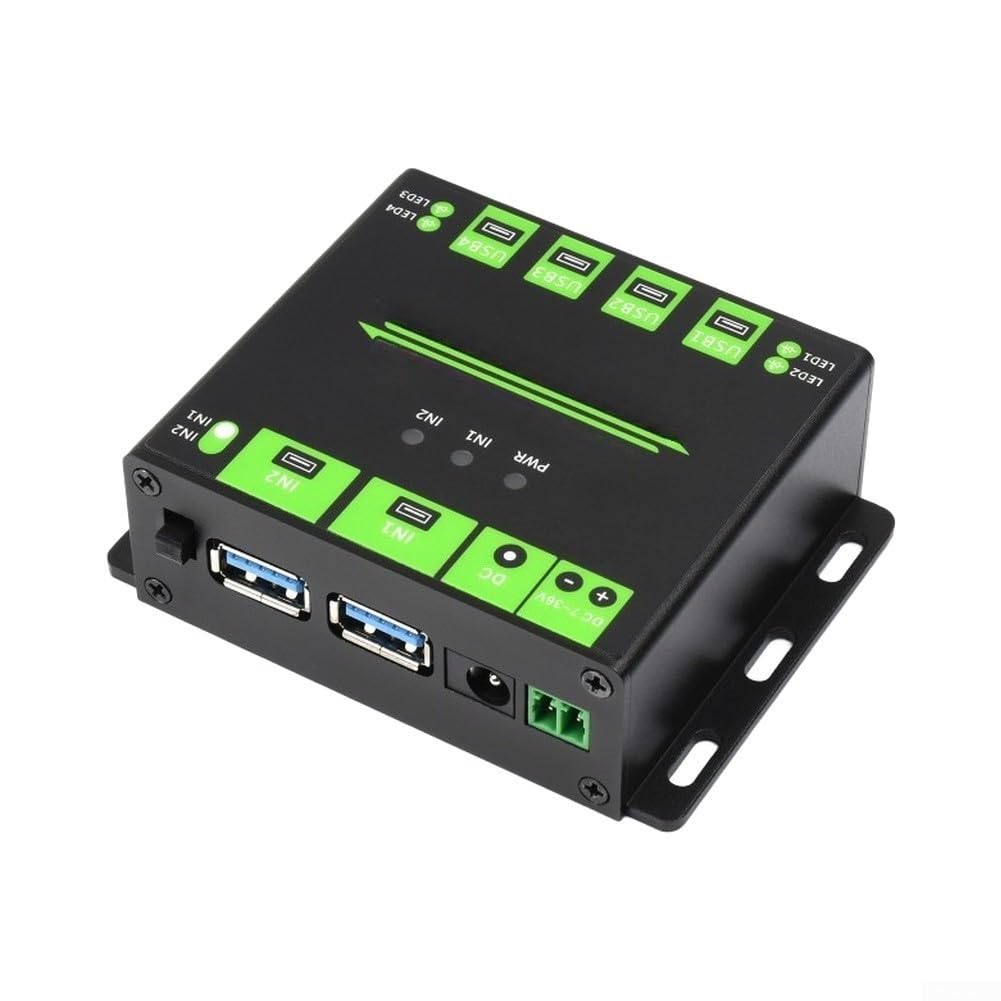 Hub USB de entrada dual 4 puertos 5Gbps para protección esd Entrada dual