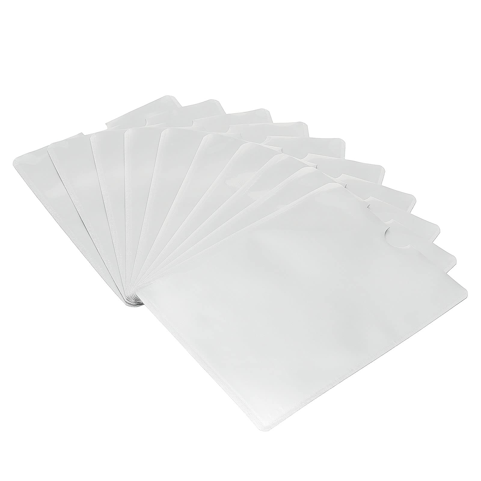 PATIKIL RFID Blocking Passport Sleeves, 10 Pack Anti-Theft Identity Protector for NFC Wallet Travel, White