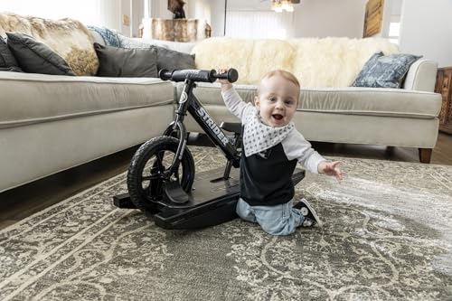 Strider Pro 2-in-1 Rocking Bike Black Pearl - Helps Teach Baby How to Ride a Balance Bicycle - for Kids 6 Months to 4 Years - Easy Assembly & Adjustments