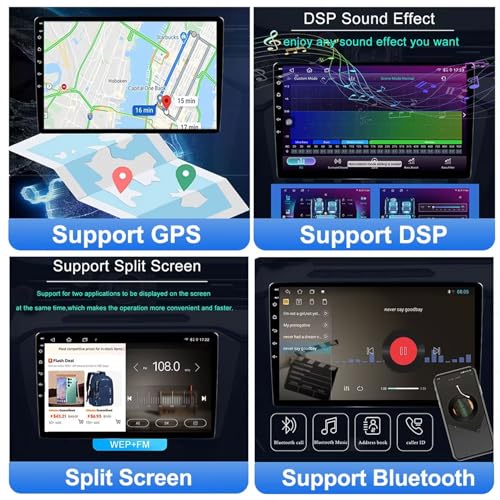 Autoradio Android Auto avec CarPlay et commandes au volant pour RAV4 - 4