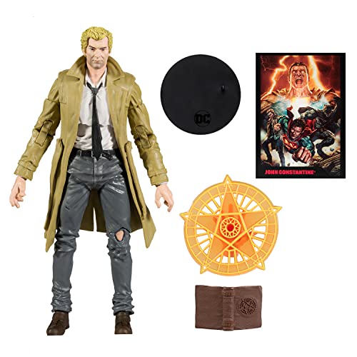 Mcfarlane Toys Dc Direct - Page Punchers - 7" Figure With Comic - Black Adam Wave 1 - John Constantine #TOP4