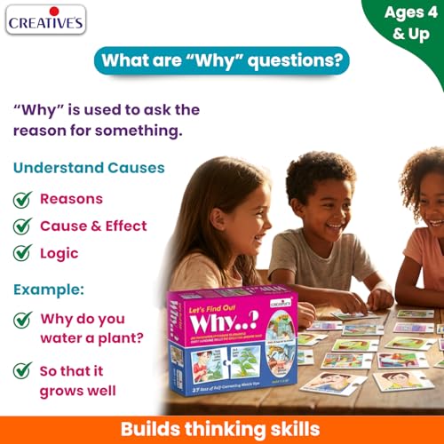 Image of Creative's WH Series | Let's Find Out- WHY? | Question - Answer Puzzles | Learning Games for Kids | Picture Puzzles Game | Preschool Learning Games | Fun Educational for Ages 4 & Up