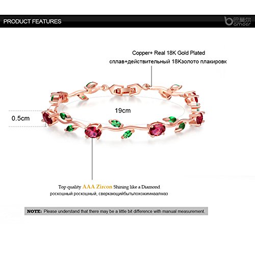 FEDONA 18k Yellow Gold-Plated Sterling Silver Diamond Accent Two-Tone Gemstone Tennis Bracelet Diamond Bangle Bracelet Colorful3