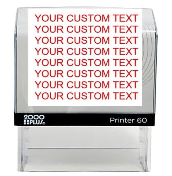 2000 Plus Series Custom Self-Inking Stamp, Small Size Up to 8 Lines, 1 3/8" x 2 15/16 inches, 5 Color Choices (XX - Large)