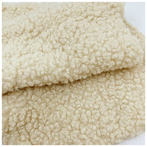 NIANTONG Sherpa Tejido de Lana Tela de Piel de Oveja Sintética por Metro Tela de Piel Sintética Suave 150x100cm para Disfraz, Juguetes, Sofá, Decoraciones Manualidades(Color:3)