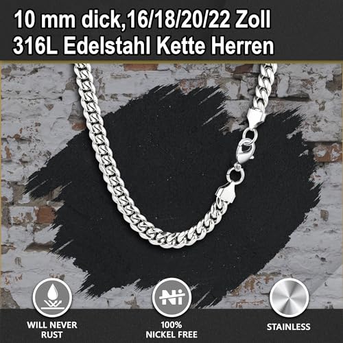 WEDDINEN Cross Necklace for Men Boys, Stainless Steel Layered Cross Pendant Cuban/Figaro Chains Christmas Jewelry Gifts2