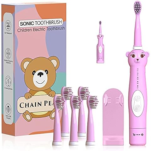 CHAIN PEAK Kids Sonic Electric Toothbrush with Timer Cover