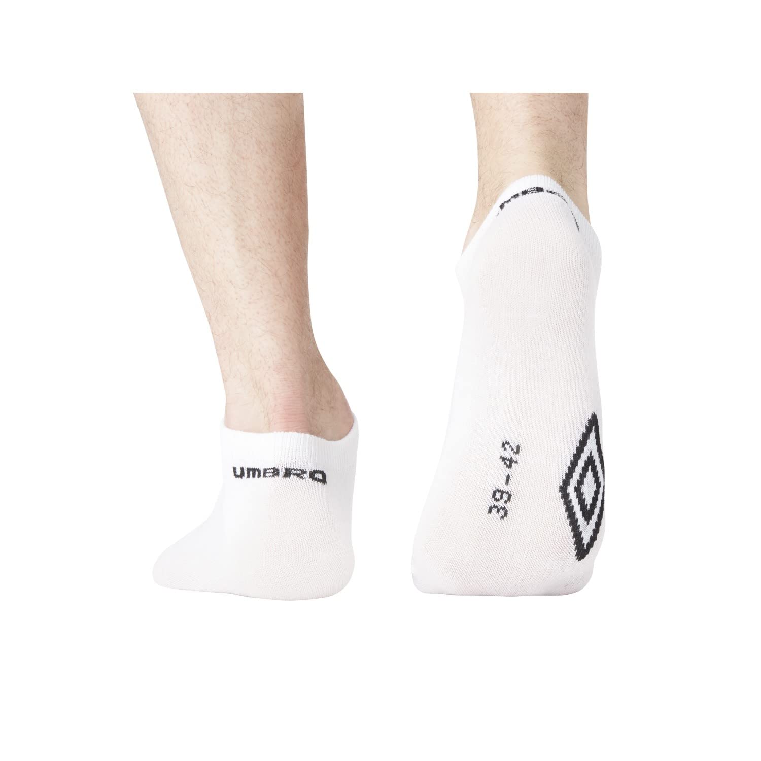 Umbro Lekkie skarpety męskie - Zestaw 6 szt. - Męskie skarpety sportowe, wygodne, trwałe, biały, 39-42 EU