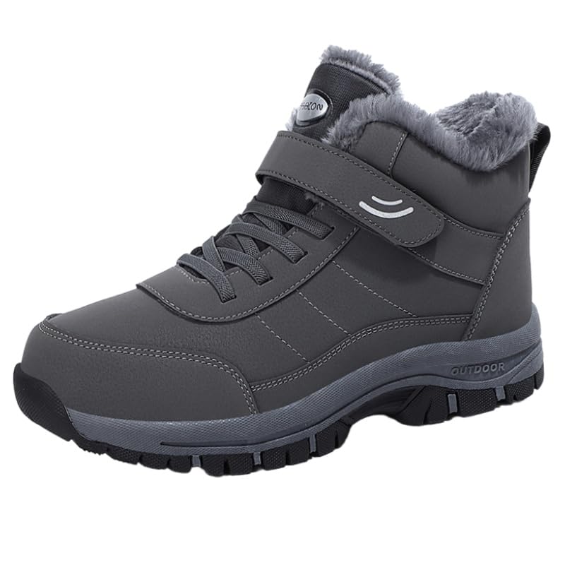 Women's Fashionable high-top Winter Extra-Large Sports Shoes, with Artificial Fur Decoration - Warm, Comfortable and Slip-Resistant. Laces Fastening and TPR Sole.