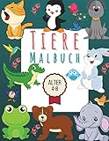 lernspaziergang  Tier-Malbuch für Kinder von 4-8 Jahren: Eine Sammlung von lustigen, niedlichen und erstklassigen Tierillustrationen, die Ihnen und den Kindern Spaß machen werden!