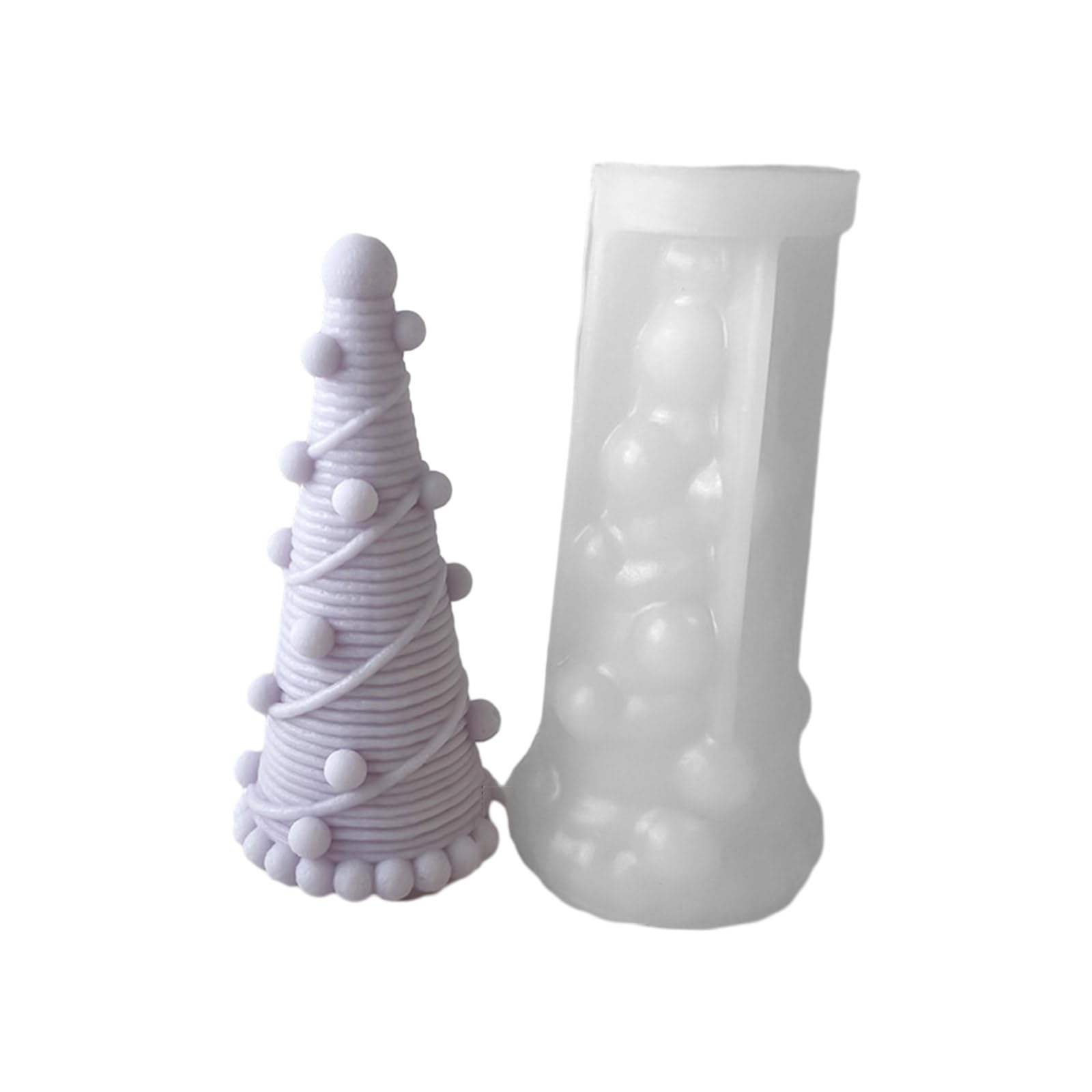 Gukasxi 3 Stampi In Silicone Per Candele Natalizie: 2 Alberelli E 1 Pigna - Fai Da Te Per Decorazioni Di Natale