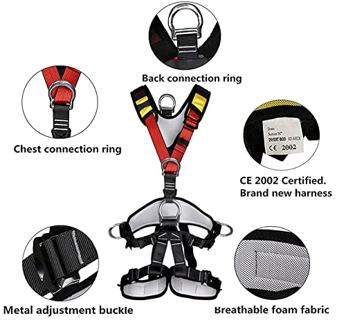 image for YXGOOD Full Body Seat Belts, for Tree Work Rock Climbing Rescuing Work