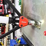 HAUTMEC 5-in-1 Rivet Gun 13" Pop Rivet Tool with Portable Wrench and Rivets Collecting Bottle Heavy Duty Hand Riveter for Metal, Aluminum, Steel HT0129 - Image 7