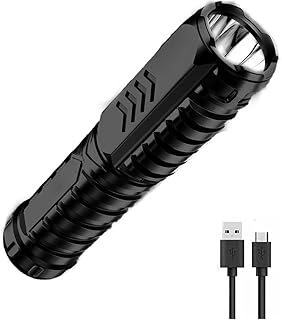 LED Torch Rechargeable, 2023 New Special Forces Strong Light Flashlight, Waterproof Super Bright Multifunctional Torch Mini Flashlight with 3 Lighting Modes, for Wild Camping, Power Cuts, Emergencies