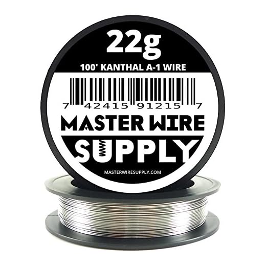 Kanthal A1-100' - 22 Gauge Wire - 100ft - 0.65mm - 0.025in - Made in USA - Master Wire Supply