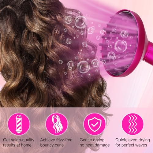 Hair Diffuser Attachment for Dyson Airwrap: Upgraded Nozzle for Wavy Curly Hair