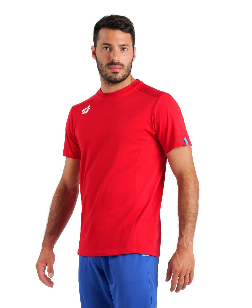 ARENA Men's Team Unisex Panel T-Shirt, red, L
