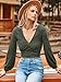 ZAFUL Women's Pullover Ribbed Batwing Lantern Sleeve Knitwear Knitted Crop Top Solid Round Neck Long Sleeve T-Shirt