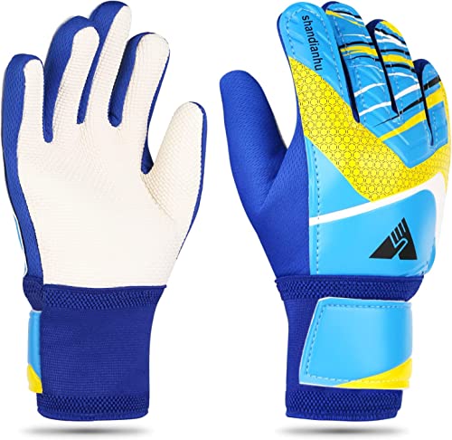 Sylanda Guantes de Portero para niños y Adolescentes, Guantes de Portero de fútbol niños y niñas, Guantes de fútbol, Doble protección, portabilidad, Agarre estupendo