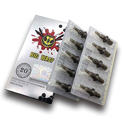 BIGWASP 10 Bugpin 5RL Tattoo Needle Cartridges 5 Round Liner 20Pcs