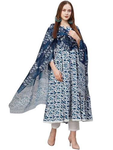 Anarkali Kurta haut de gamme en coton mélangé doux Tee Projekt avec col mandarin raffiné