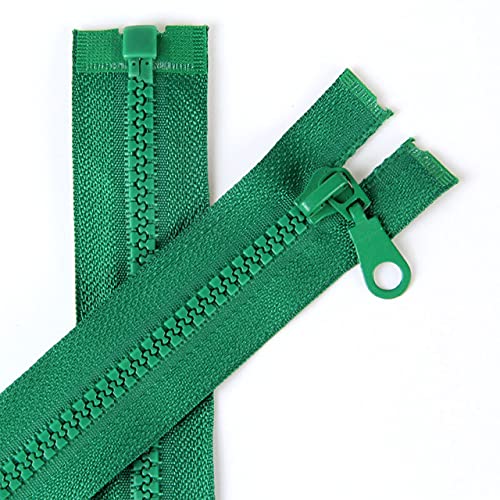 Lalian No.5 Resina Cremalleras, Costura Gruesa Diente Doble Abierta Doble De La Cremallera