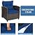 3 PCS Patio Furniture Set, OneSize, Navy