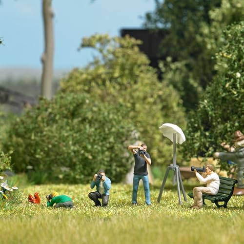 4 FOTOGRAFEN H0 Busch figurines pour animer un décor miniature statique et vide