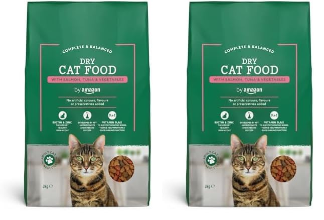 by AmazonComplete Dry Cat Food with Salmon, Tuna and Vegetables, 2 pack of 3kg