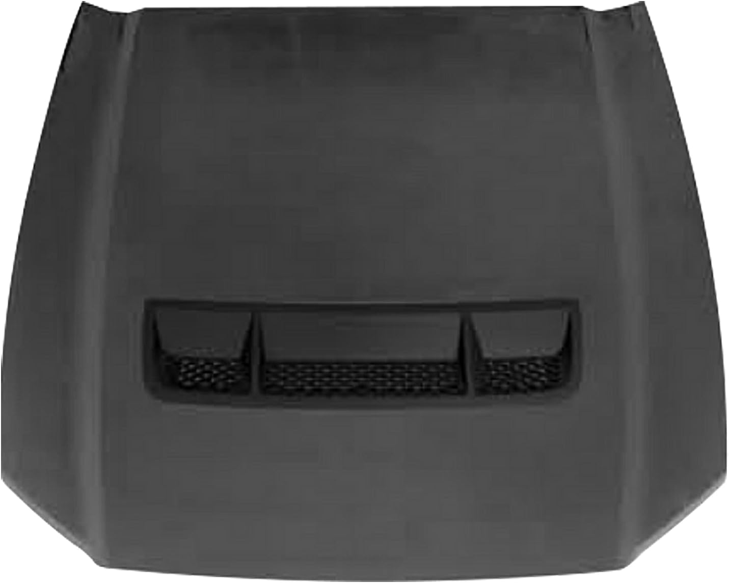 FREEMOTOR802 Front Hood Panel, Compatible with 2010-2014 Ford Mustang GT500 and 2013-2014 Ford Mustang V6 Models & GT, GT500 Style Unpainted Black Aluminum Engine Cover Replacement