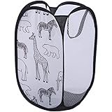 ORIGINAL DISEÑO: Su diseño aporta un toque original a tu hogar, siendo perfecta para la habitación de tus hijos. La cesta ropa sucia es de color negro, teniendo uno de sus laterales un diseño de animales elegante y diferente.