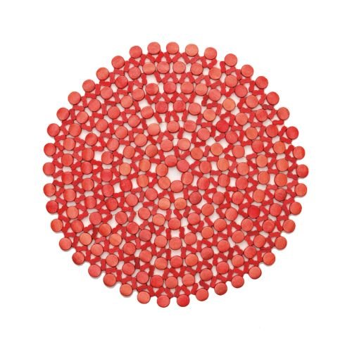 Amazon｜Kim Seybertセットの4ラウンド竹プレースマットin Coral